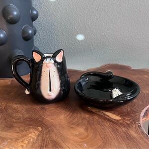 Douglas Harris Cat Mug & Saucer
